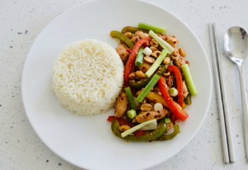 Szechuan-Glazed Kung Pao Chicken & Jasmine Rice Szechuan-Glazed Kung Pao Chicken & Jasmine Rice